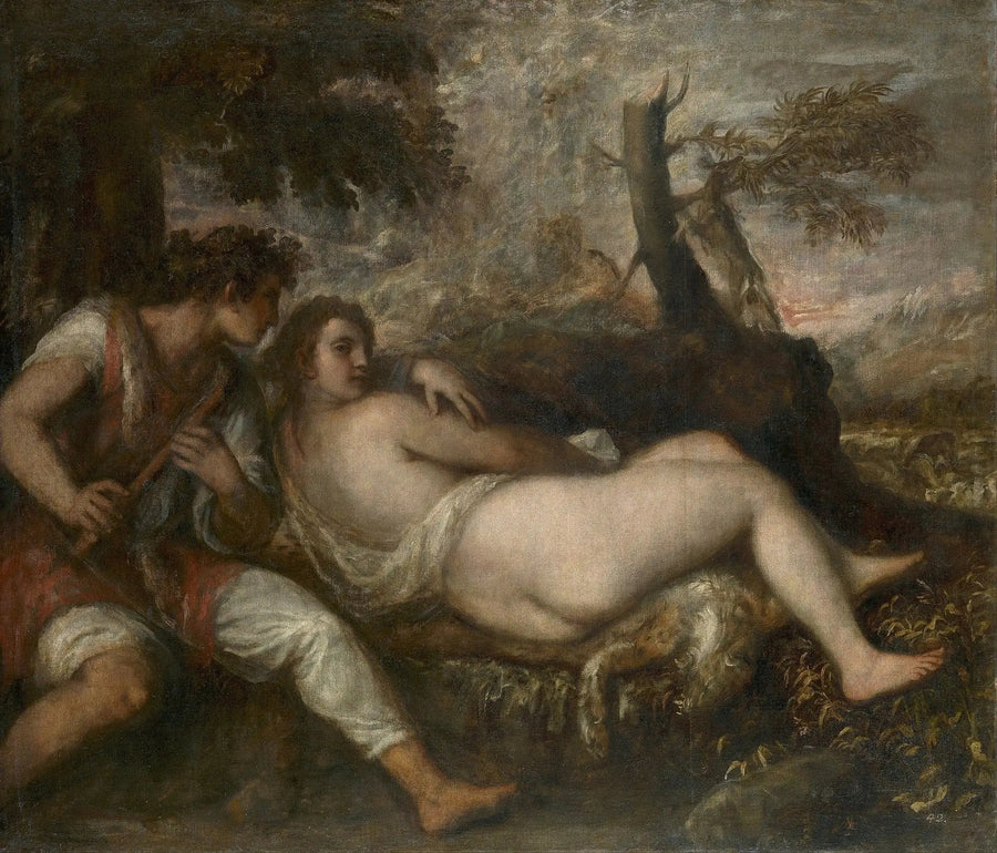 Nymphe und Hirte - Titian