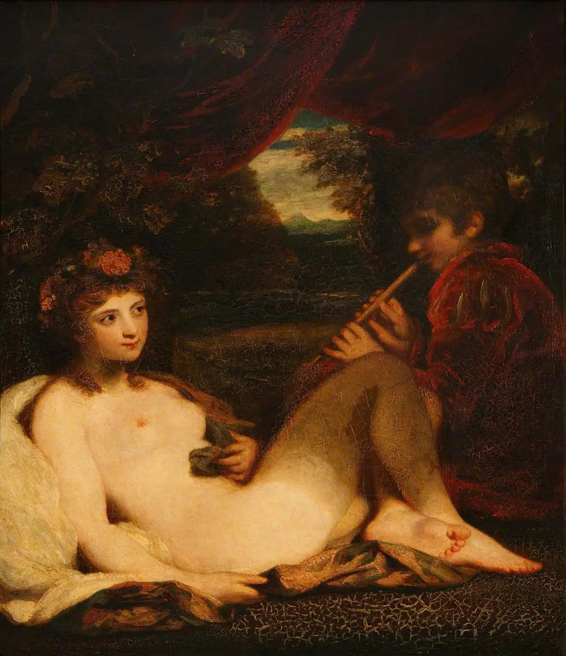Nymphe und Flötenspieler-Junge - Joshua Reynolds