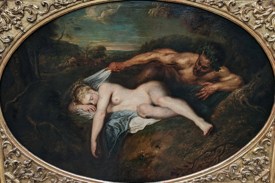 Nymphe und Satyr - Antoine Watteau