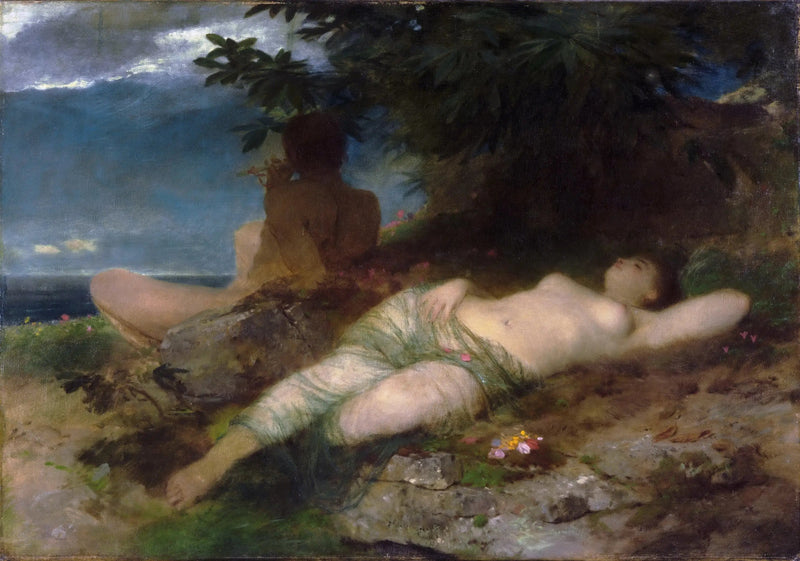 Nymphe und Satyr - Arnold Böcklin