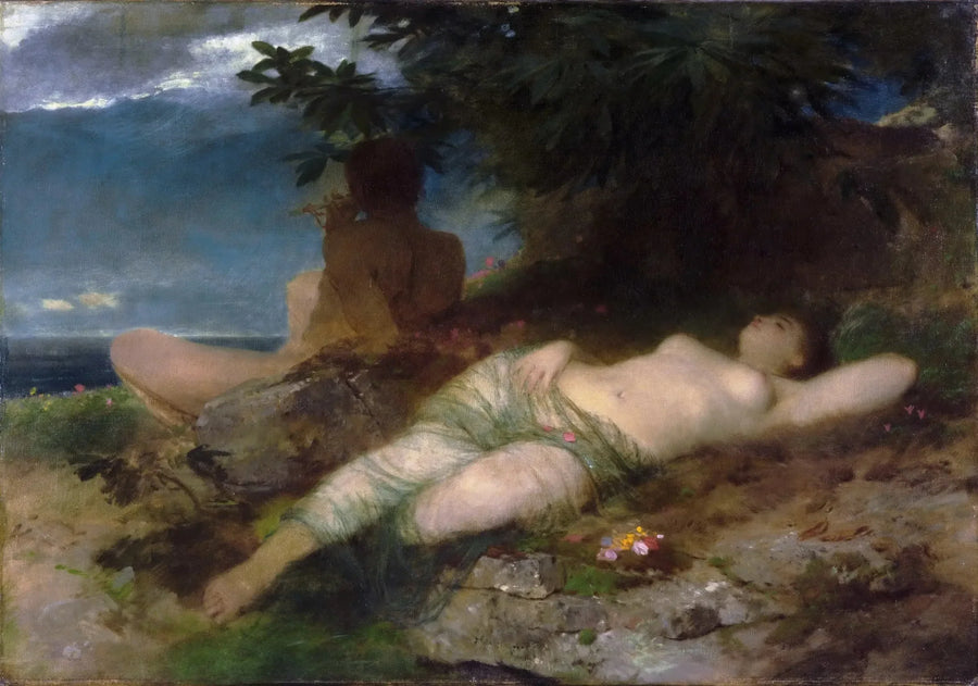Nymphe und Satyr - Arnold Böcklin