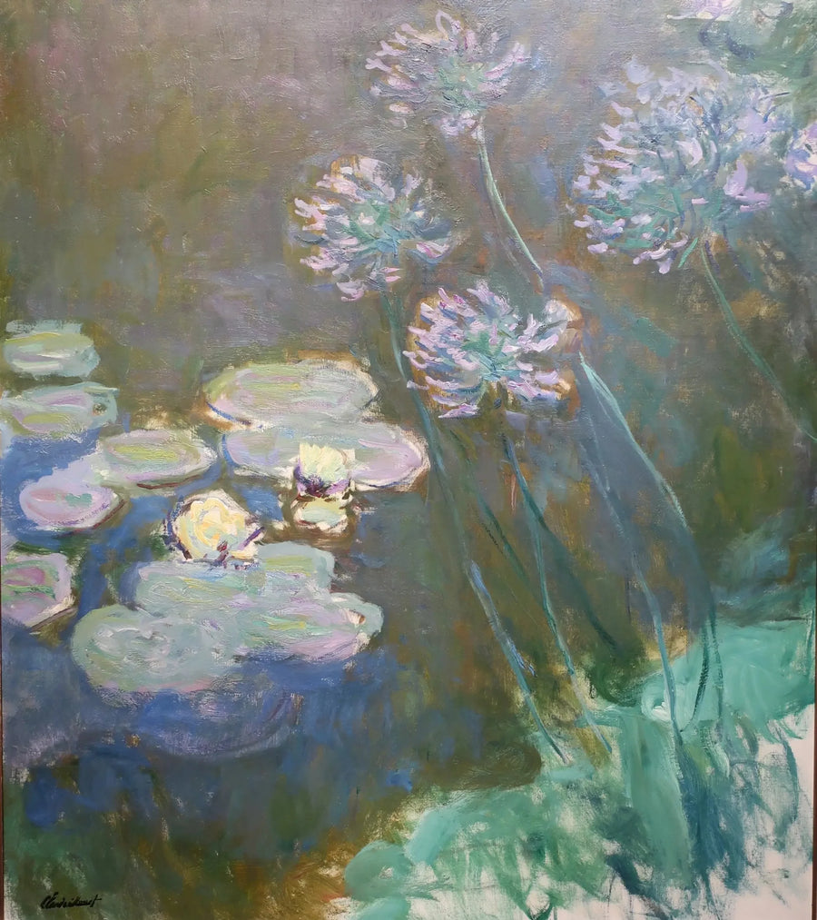 Seerosen und Agapanthen - Claude Monet