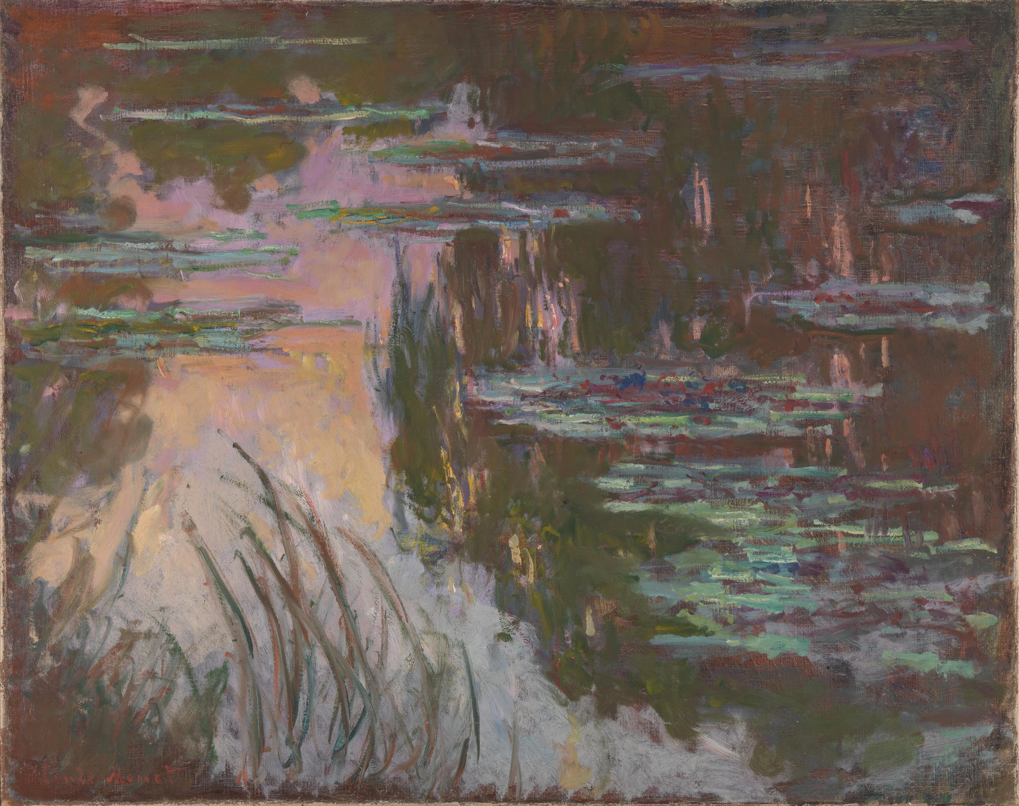 Nymphéas au soleil couchant de Claude Monet, vers 1907 – National Gallery, NG6608, Wildenstein 1719