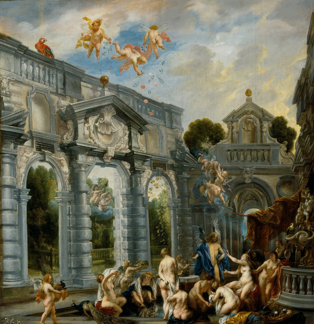 Nymphes à la fontaine de l'amour - Jacob Jordaens image 1 reproduction de peinture à l’huile