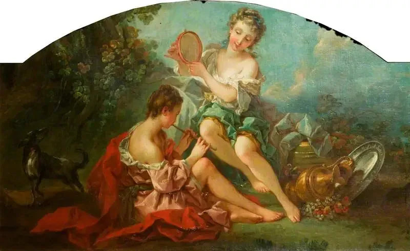 Arcadische Nymphen, die Musik machen - François Boucher