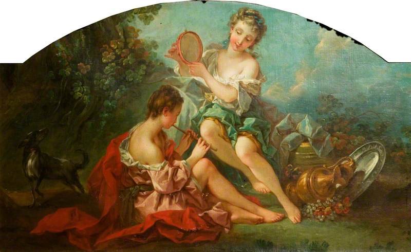 Nymphes arcadiennes faisant de la musique - François Boucher - Alpha Reproduction