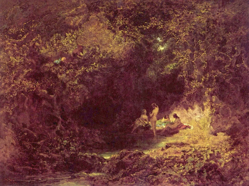 Nymphen im Bad - Carl Spitzweg