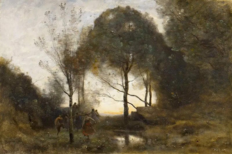 Nymphen und Faune - Jean-Baptiste Camille Corot