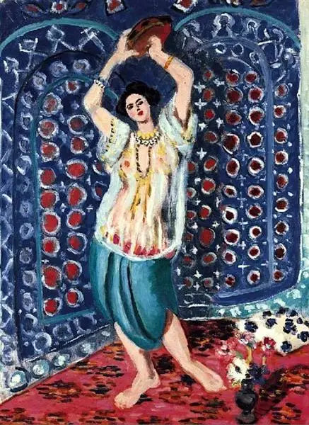 Odaliske mit Tamburin (Harmonie in Blau) - Henri Matisse