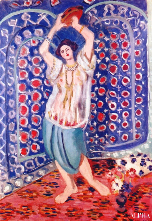 Odalisque au tambourin Harmonie en bleu - Matisse - Reproductions de tableaux et peintures haut de gamme