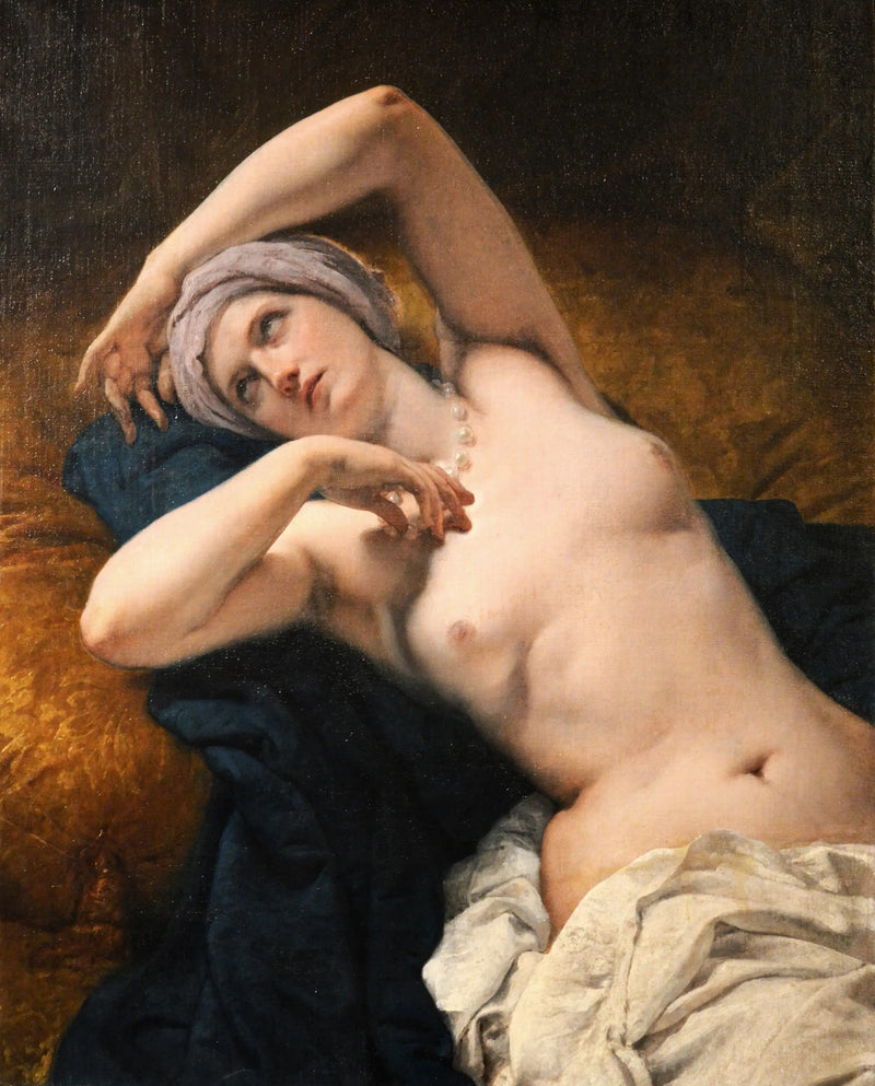 Odalisque in ihrem Schlaf - Francesco Hayez