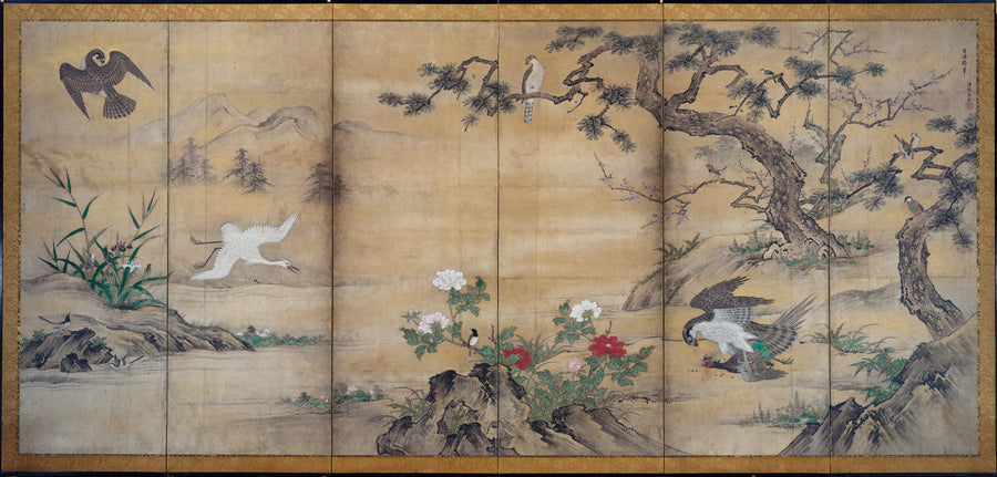 Oiseaux et fleurs - Kano Shōei
