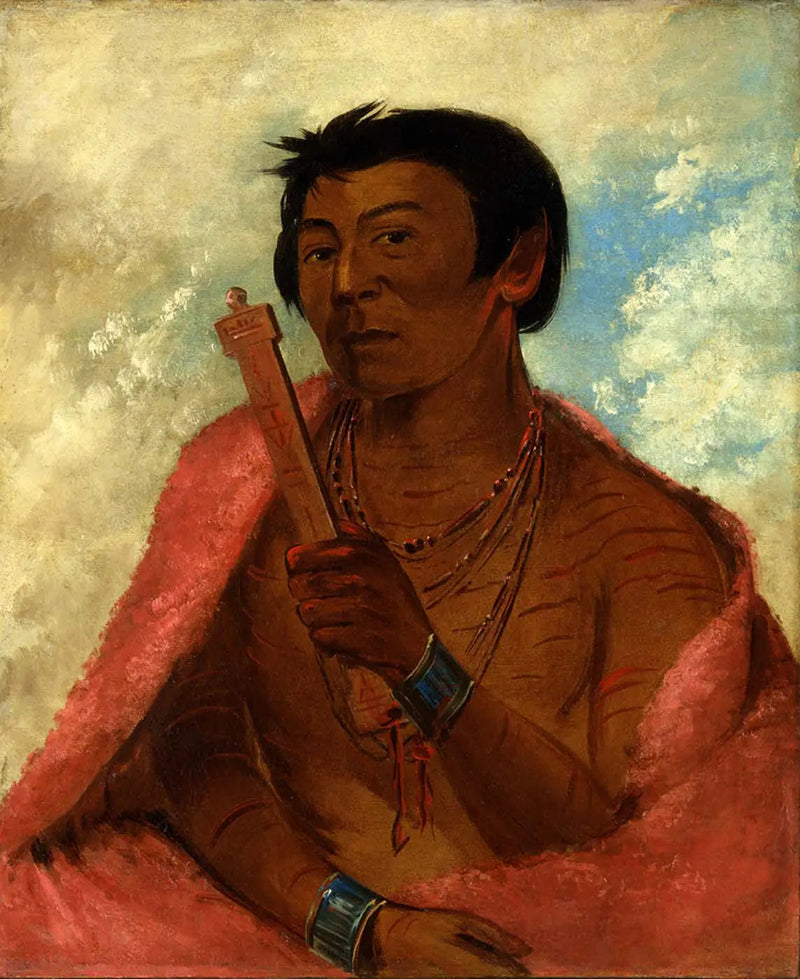 On-sáw-kie, der Sauk, beim Beten - George Catlin