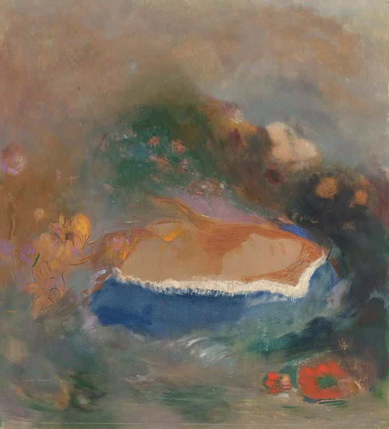 Ophélie, der blaue Umhang auf den Wassern - Odilon Redon