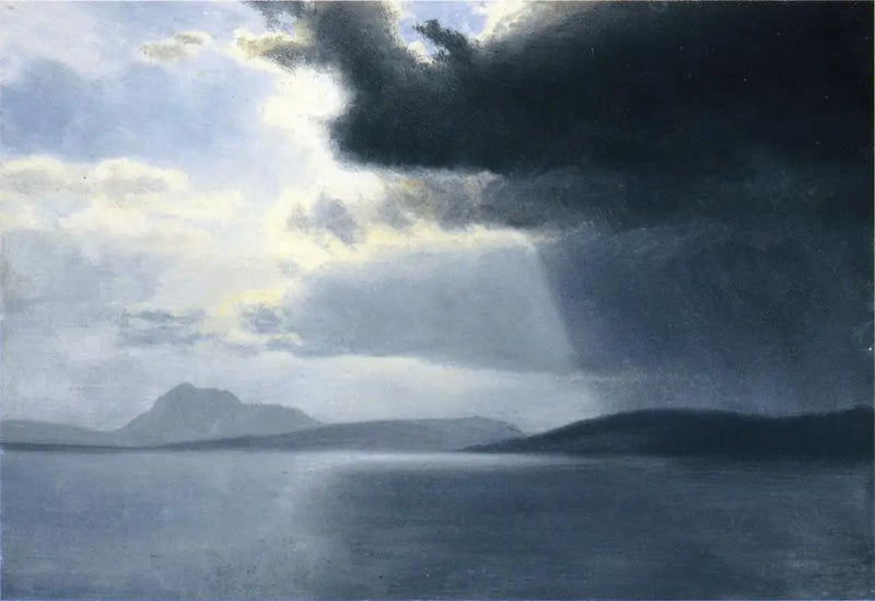 Bevorstehendes Gewitter am Hudson-Fluss - Albert Bierstadt