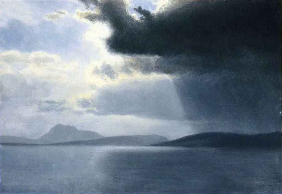 Bevorstehendes Gewitter am Hudson-Fluss - Albert Bierstadt