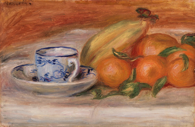 Orangen, Bananen und Tasse Tee (Orangen, Bananen und Tasse Tee) - Pierre-Auguste Renoir