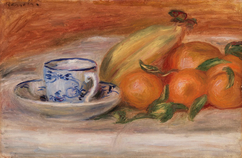 Orangen, Bananen und Tasse Tee (Orangen, Bananen und Tasse Tee) - Pierre-Auguste Renoir