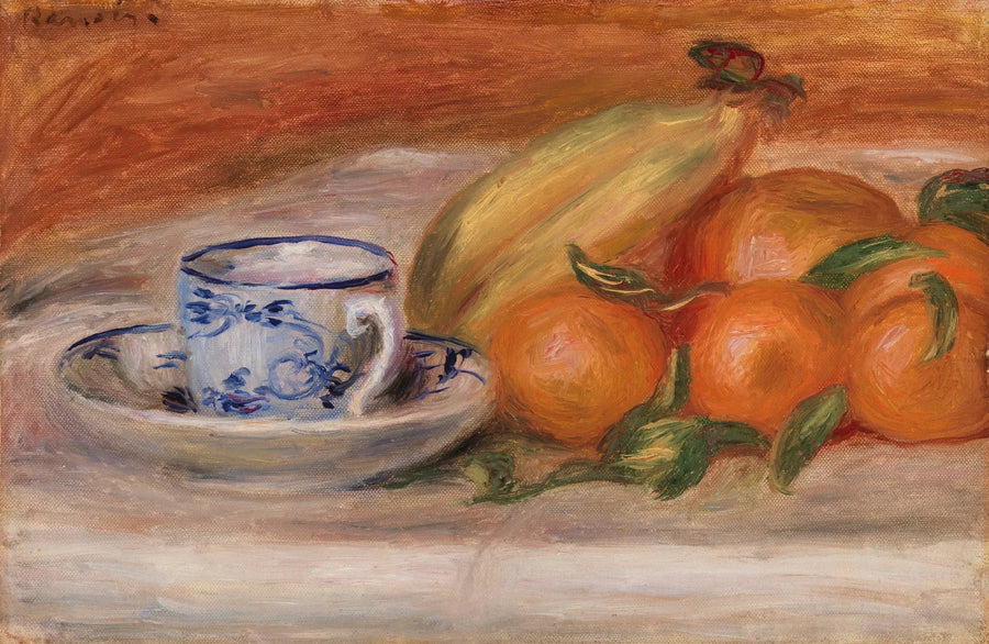 Orangen, Bananen und Tasse Tee (Orangen, Bananen und Tasse Tee) - Pierre-Auguste Renoir