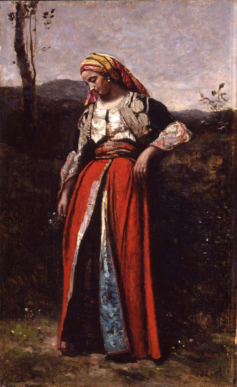 Orientale träumende - Jean-Baptiste Camille Corot