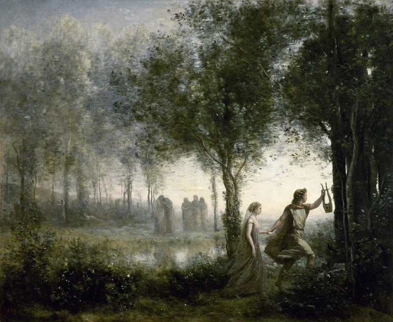 Orpheus rudert Eurydice aus der Unterwelt - Jean-Baptiste Camille Corot