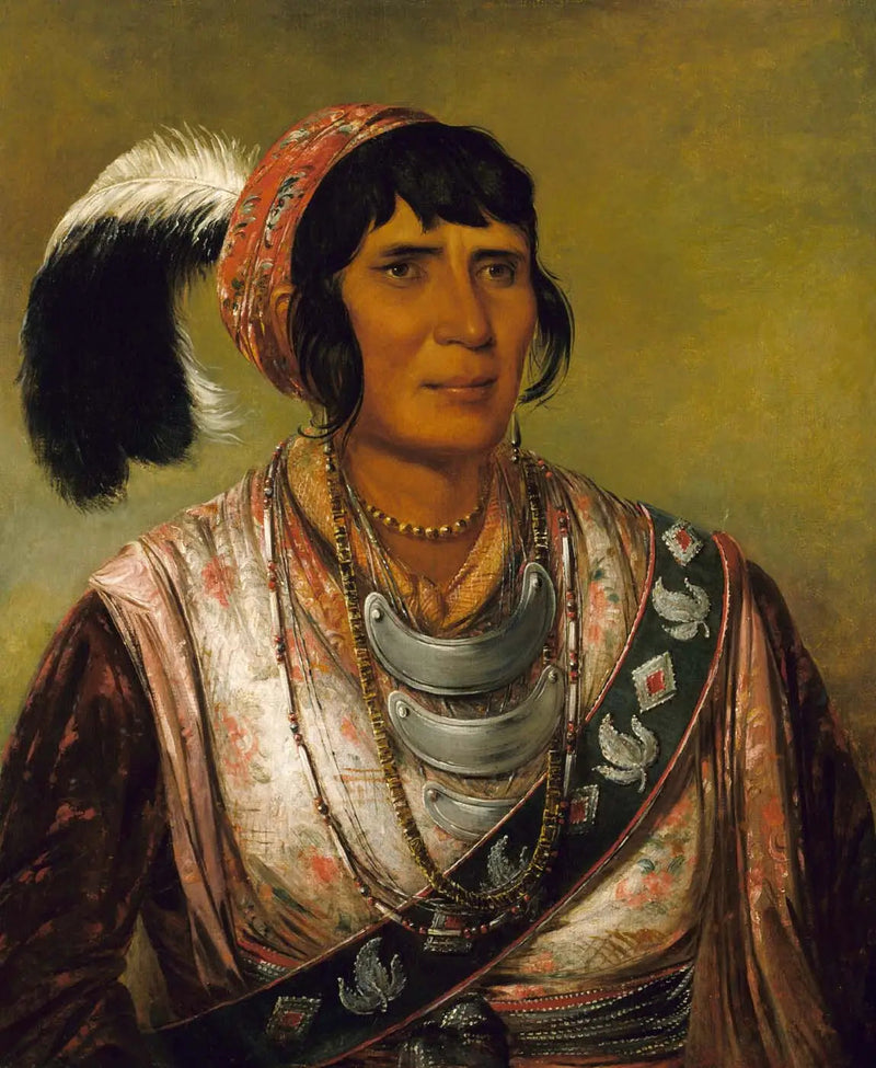 Os-ce-o-lá, das schwarze Getränk, ein Krieger von großer Bedeutung - George Catlin