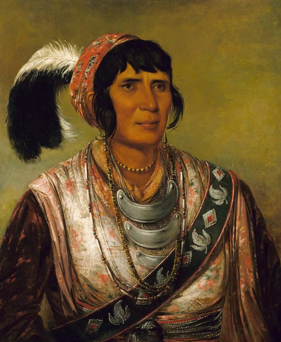 Os-ce-o-lá, das schwarze Getränk, ein Krieger von großer Bedeutung - George Catlin