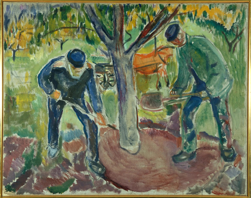 Arbeiter im Garten - Edvard Munch