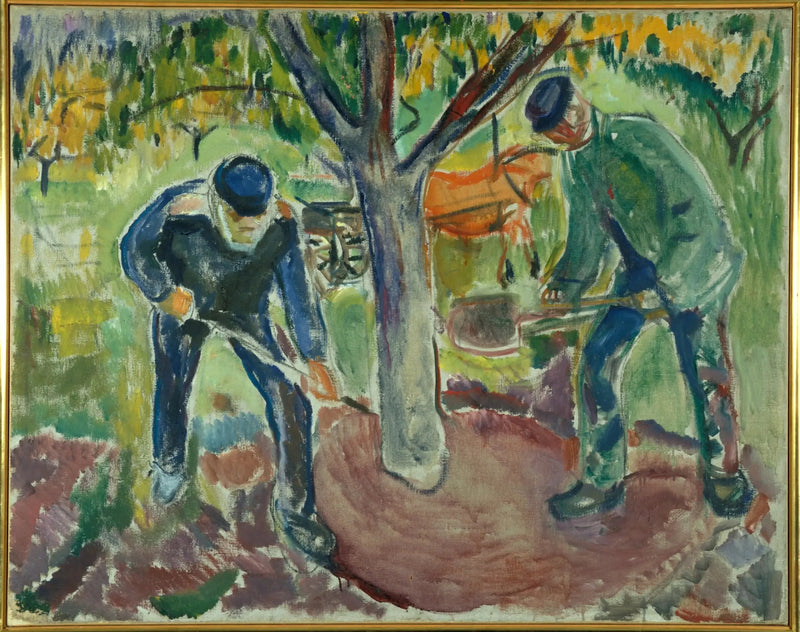 Arbeiter im Garten - Edvard Munch
