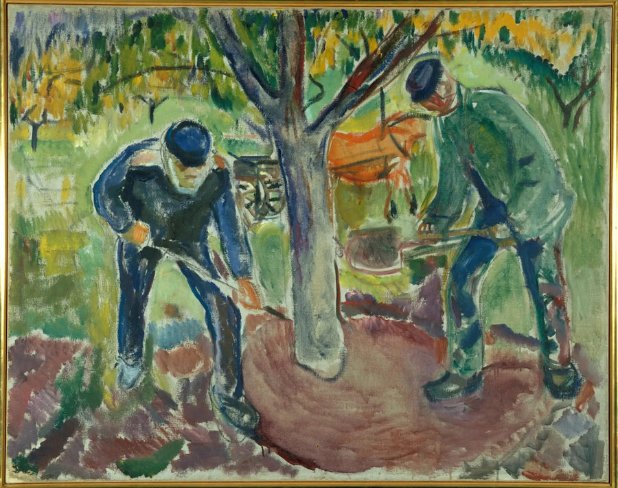 Arbeiter im Garten - Edvard Munch
