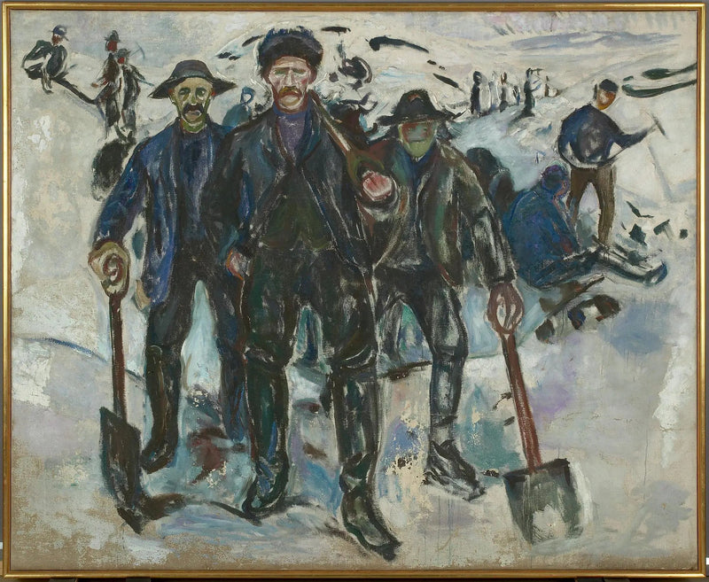 Arbeiter im Schnee - Edvard Munch