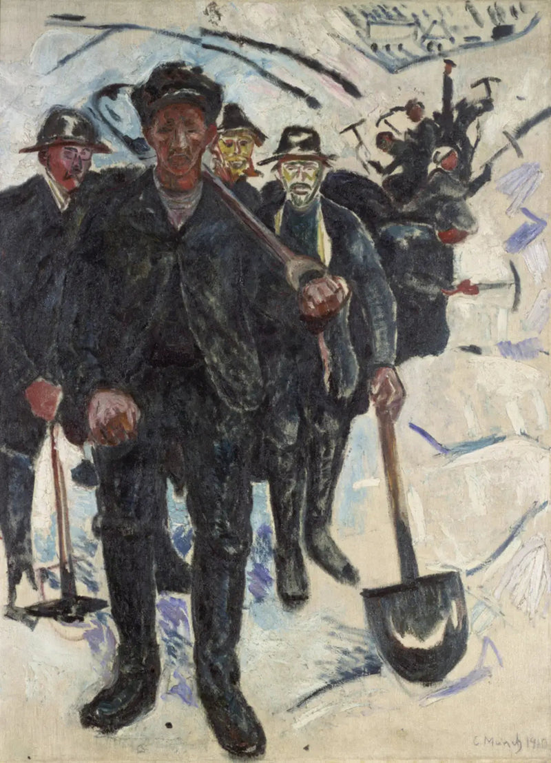 Arbeiter im Schnee - Edvard Munch