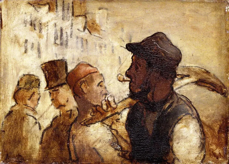 Arbeiter auf der Straße - Honoré Daumier
