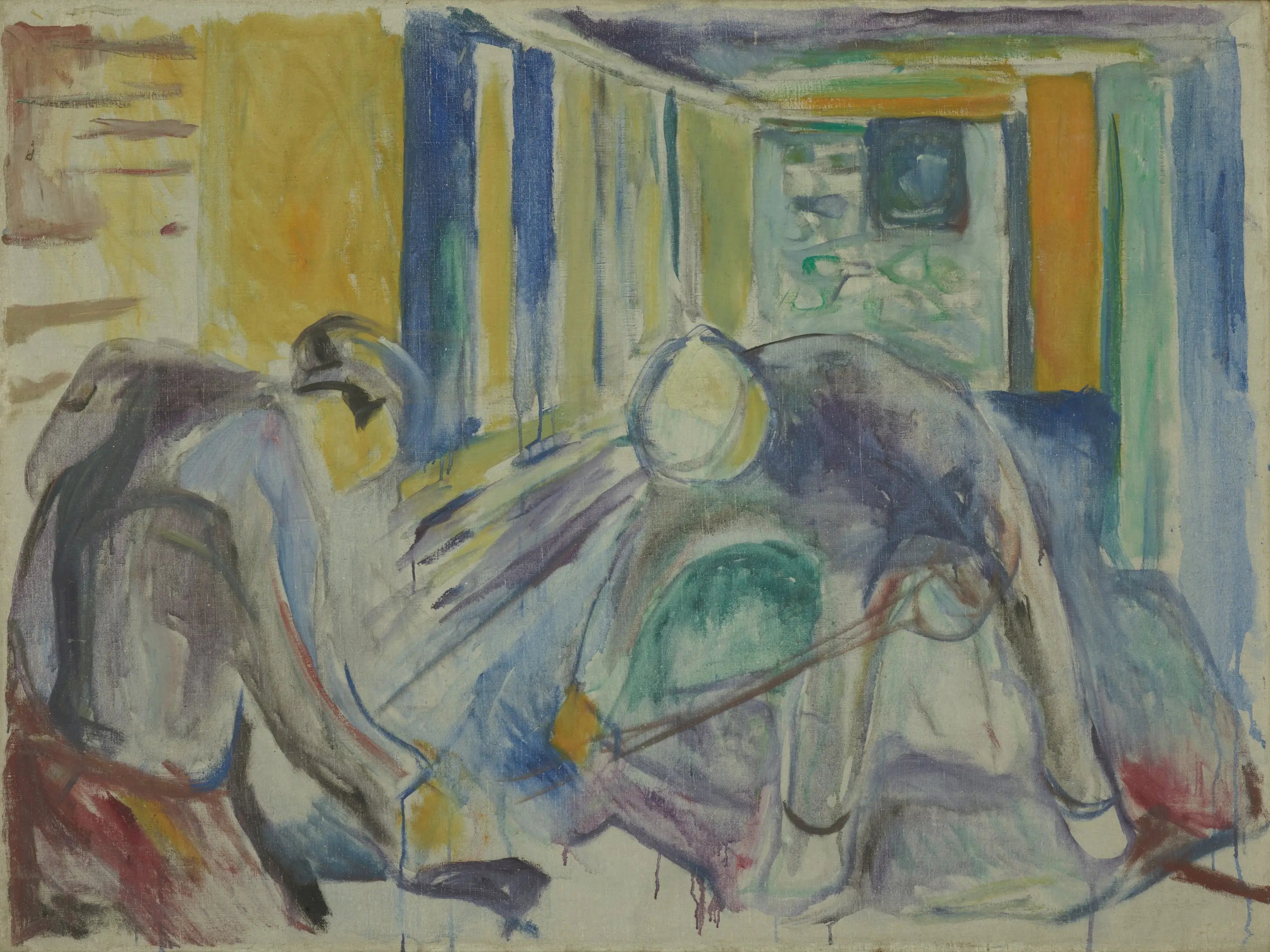 Ouvriers du bâtiment dans le studio - Edvard Munch image 1 reproduction de peinture à l’huile