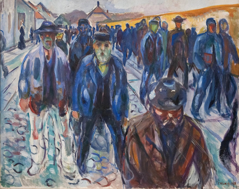 Arbeiter auf dem Rückweg - Edvard Munch