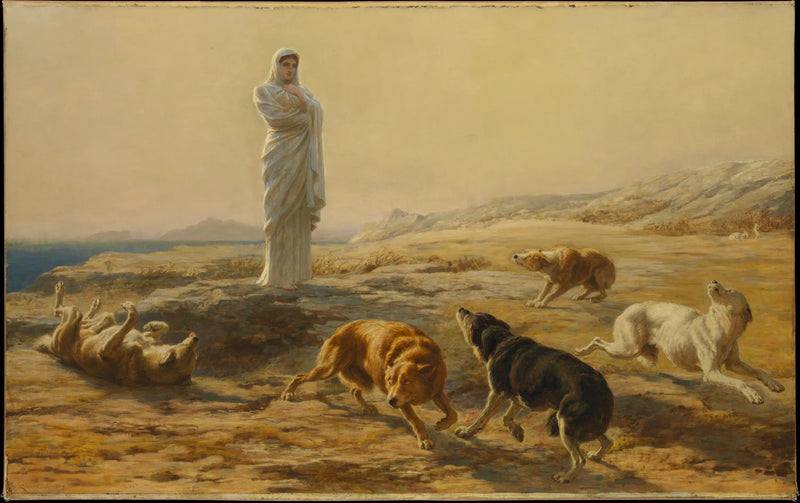Pallas Athéna und die Hunde des Hirten - Briton Rivière