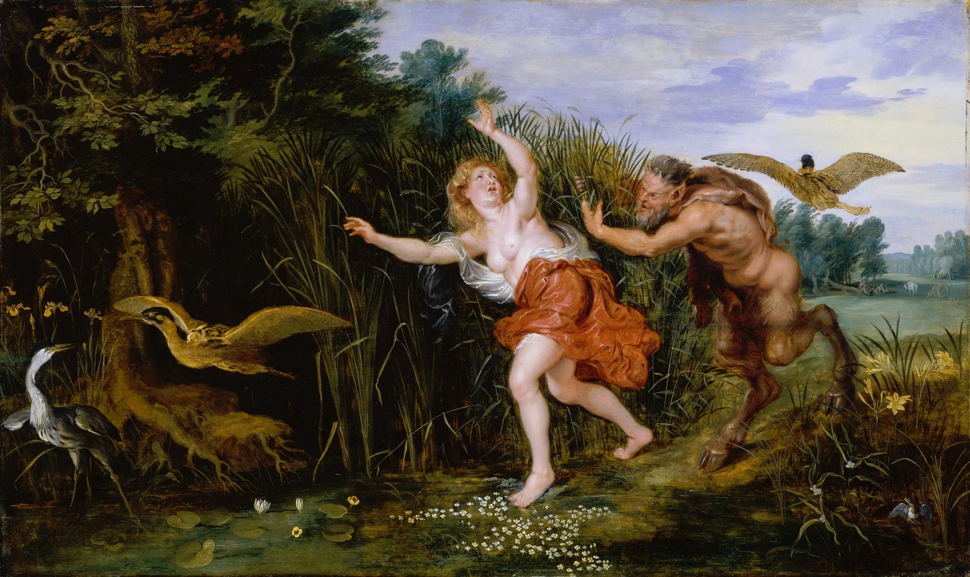 Pan et Syrinx - Jan Brueghel l'Ancien image 1 reproduction d’œuvre d’art à l’huile