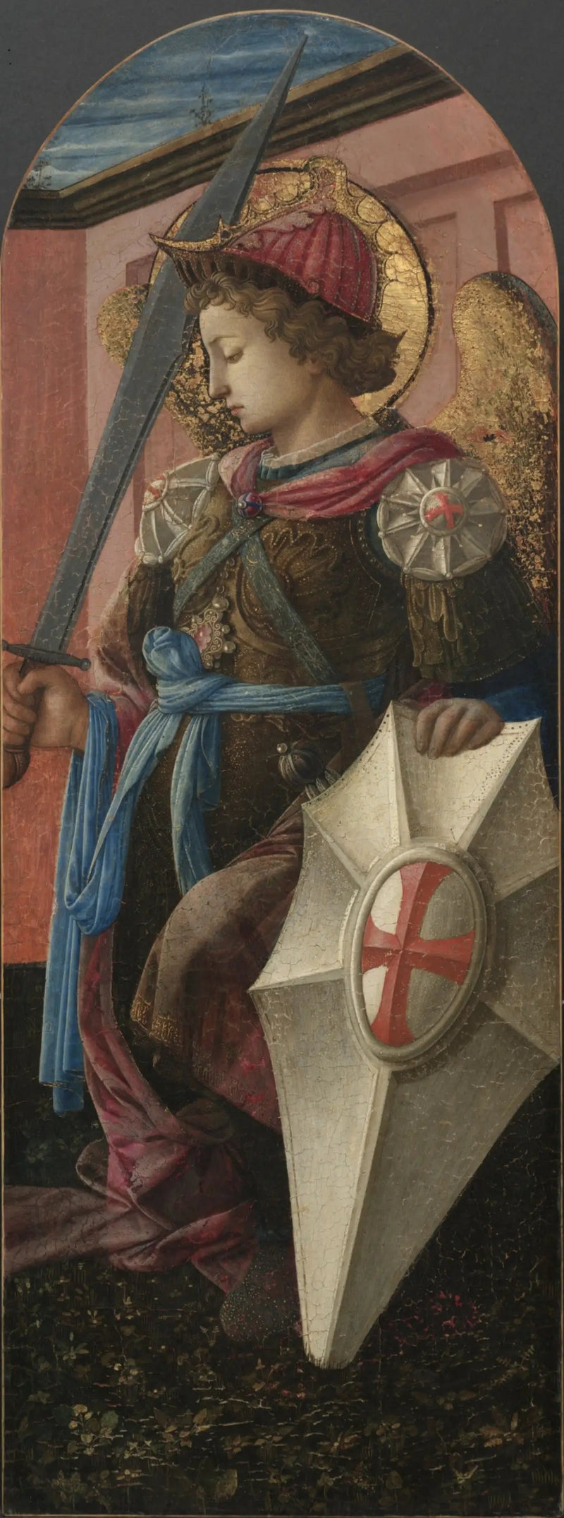 Flügel eines Triptychons: Der Erzengel Michael - Fra Filippo Lippi