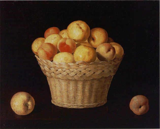Obstkorb mit Äpfeln und Pfirsichen - Francisco de Zurbarán