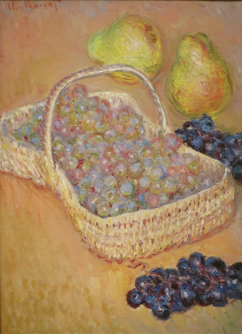 Korb mit Weintrauben, Quitten und Birnen W954 - Claude Monet