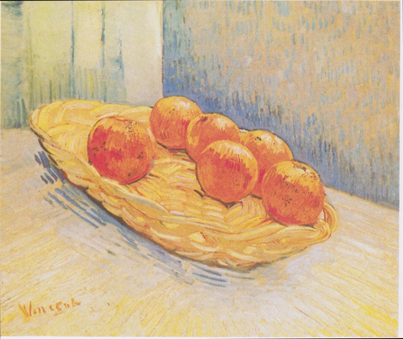 Stillleben mit einem Korb Orangen - Vincent van Gogh