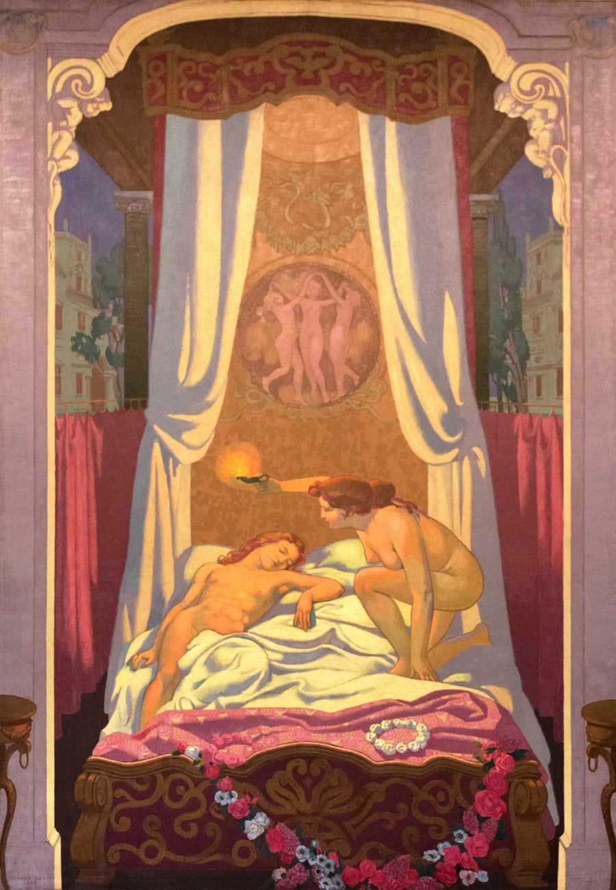 Panel III. Psyche entdeckt, dass ihr mysteriöser Liebhaber die Liebe ist - Maurice Denis