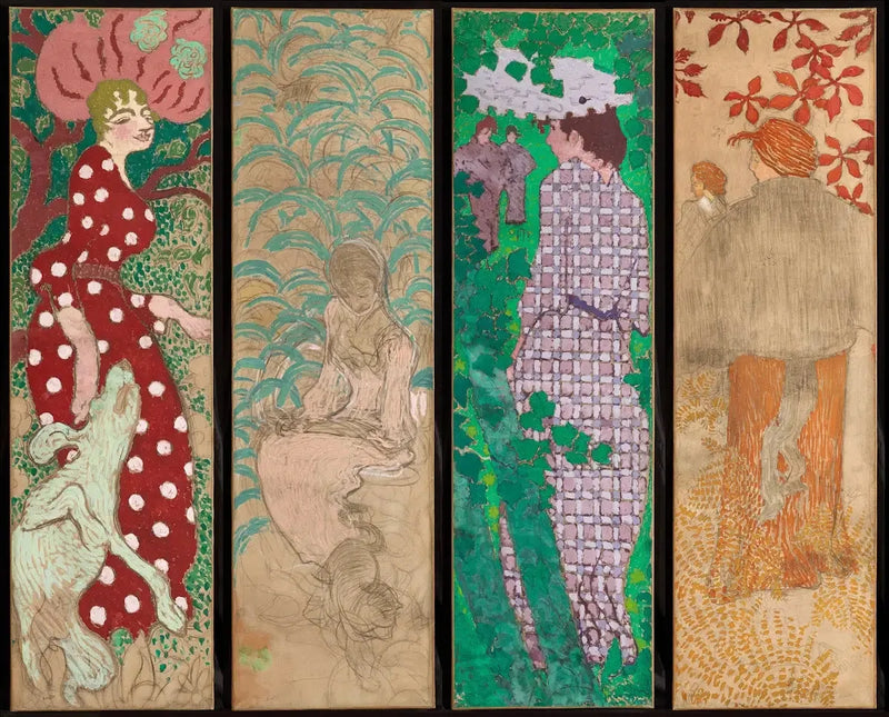 Dekorative Tafeln - Frauen im Garten - Pierre Bonnard