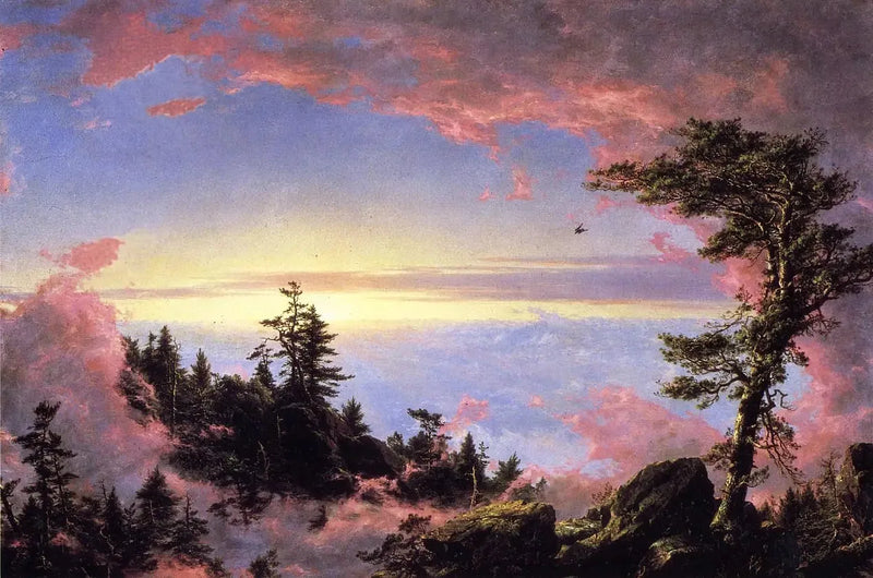 Über den Wolken im Sonnenaufgang - Frederic Edwin Church