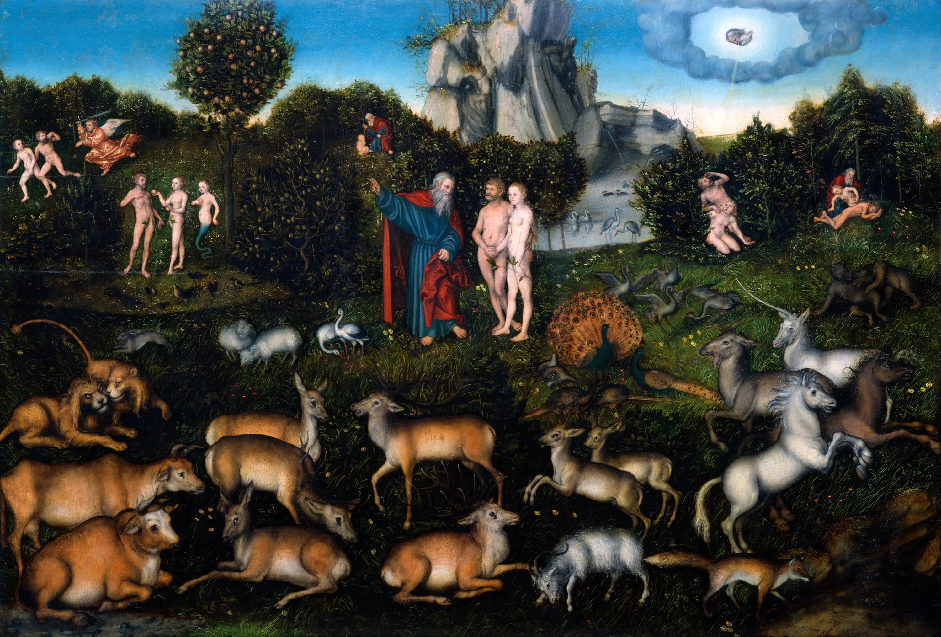 Paradis - Lucas Cranach the Elder image 1 copie de tableau peinte à la main