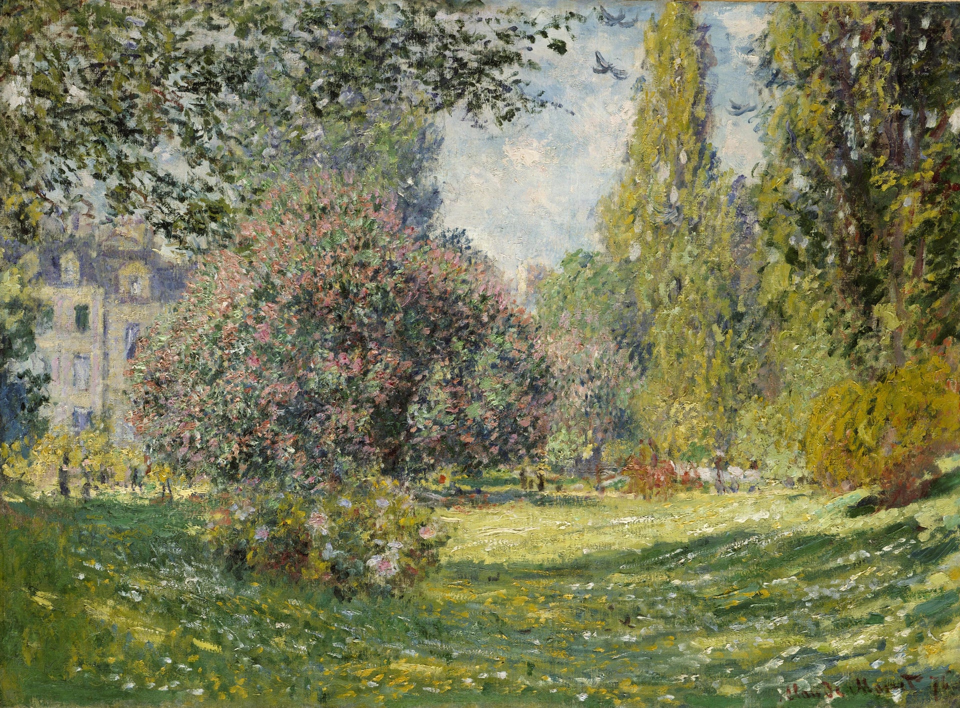 Paysage, le parc Monceau W398 par Claude Monet, 1876, Metropolitan Museum of Art