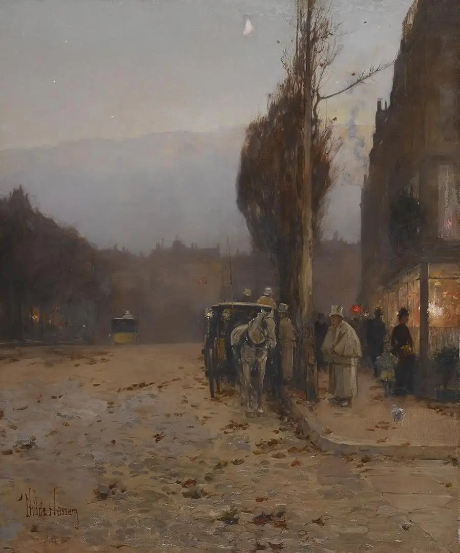 Paris bei Dämmerung - Childe Hassam