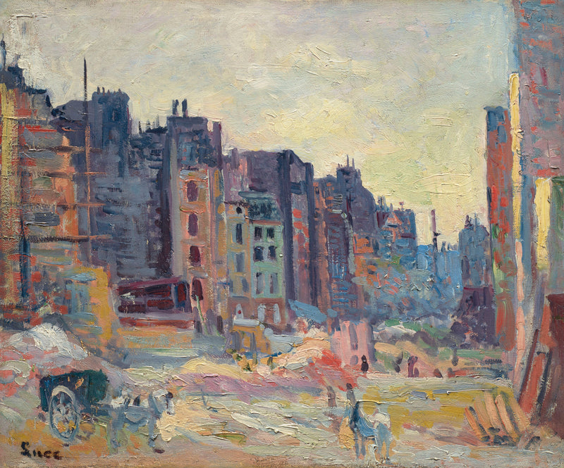 Paris, Die Durchbohrung der Rue Réaumur - Maximilien Luce