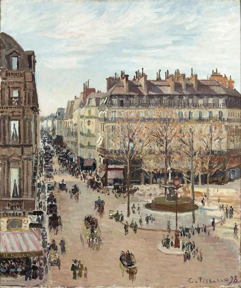 Paris, Rue Saint-Honoré, Sonnenlicht, Nachmittag - Camille Pissarro