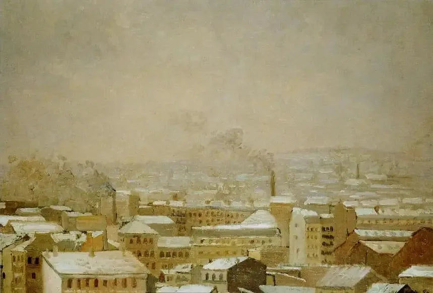 Paris im Schnee - Gustave Caillebotte